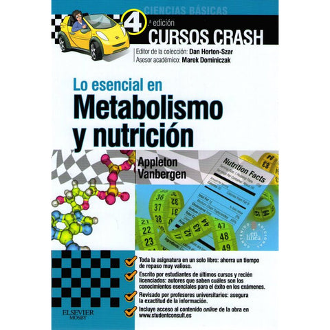 Cursos crash. Lo esencial en metabolismo y nutrición-REV. PRECIO - 31/01-elsevier-UNIVERSAL BOOKS