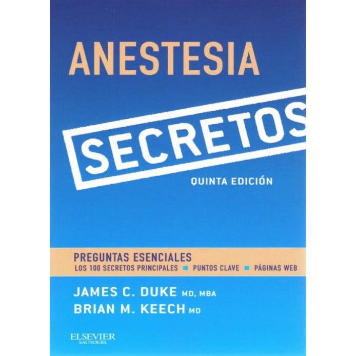 Secretos - Anestesia – UNIVERSAL BOOKS